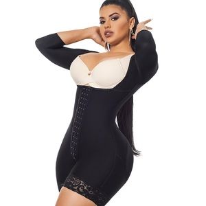 PLUS SIZE Faja colombiana Forma tu cuerpo hourglass sleeves mangas reloj arena